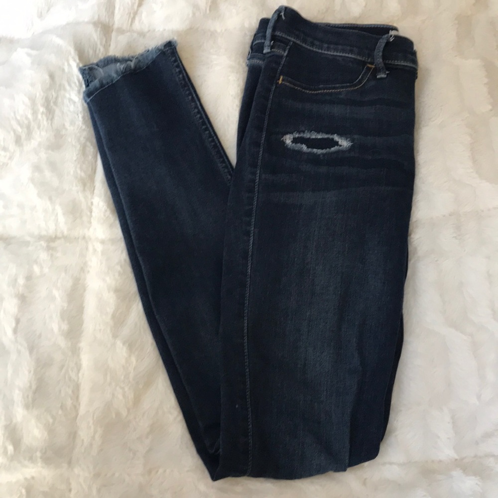 Abercrombie dark wash skinny jeans